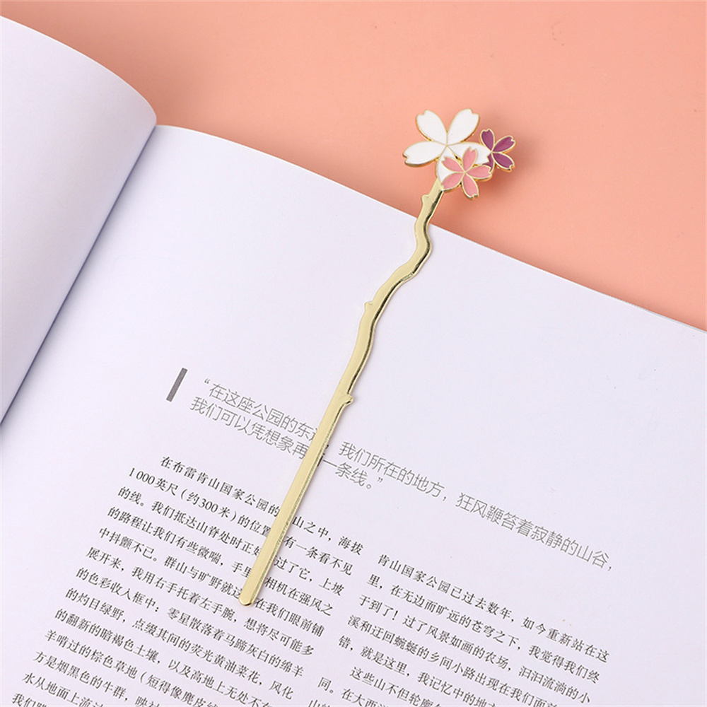 Metal Sakura Bookmark Creative - Dried Flower Bookmark ulasan dan harga