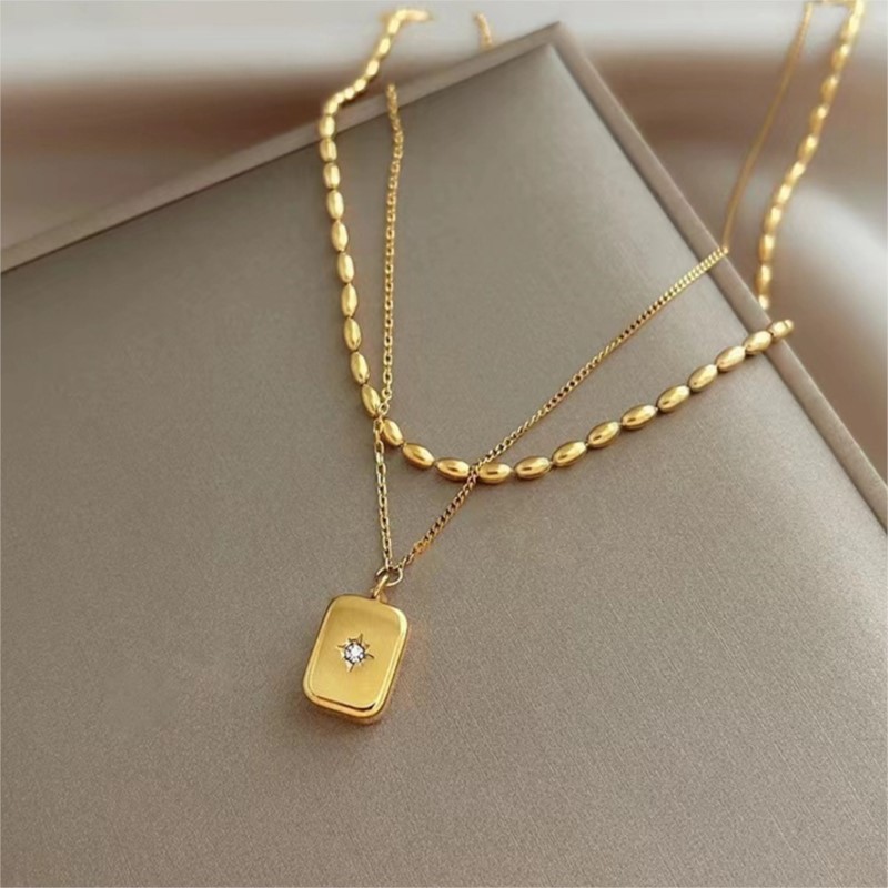 ANENJERY 316L Stainless Steel  - Birth Flower Necklace ulasan dan harga