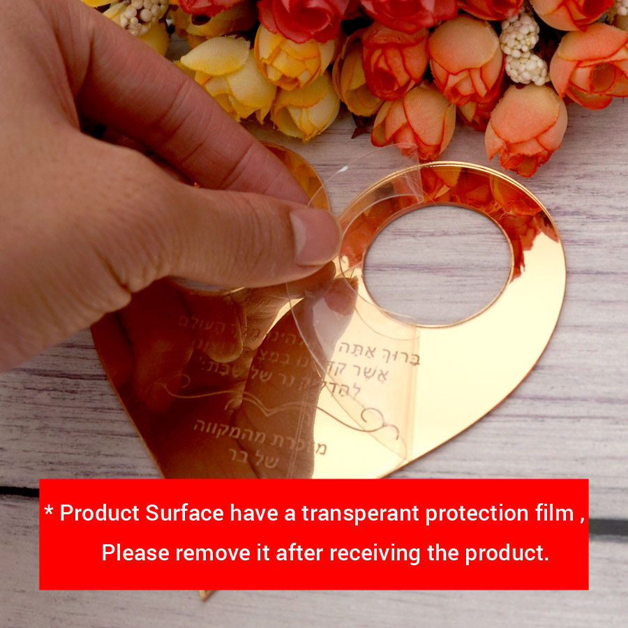 Acrylic Mirror Custom Text Pra - Personalised Candle Label ulasan dan harga